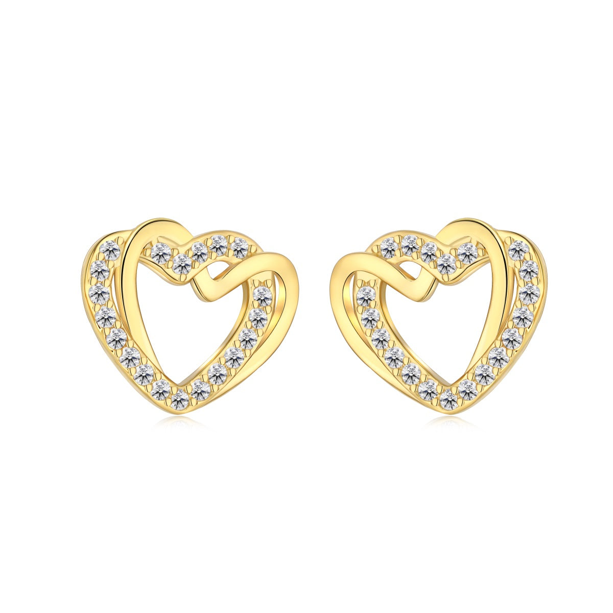 Valeria Heart Stud Earrings